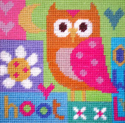 Hoot - Owl Tapestry Kit - Stitching Shed 