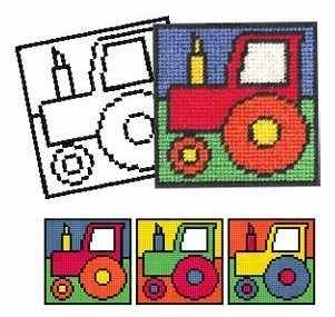Tractor Tapestry Kit - New 'Colouring in' range