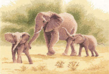 Elephants - John Clayton Cross Stitch