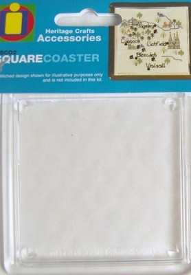 Square Coaster to display Cross Stitch
