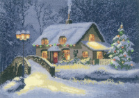 Christmas Cottage - John Clayton Cross Stitch