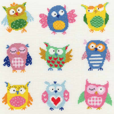 Download Bothy Threads Dotty Owls Cross Stitch