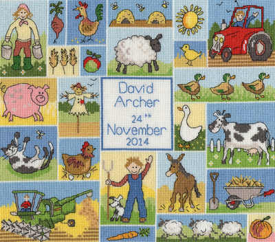 Patchwork Farm Baby Sampler - *NEW*