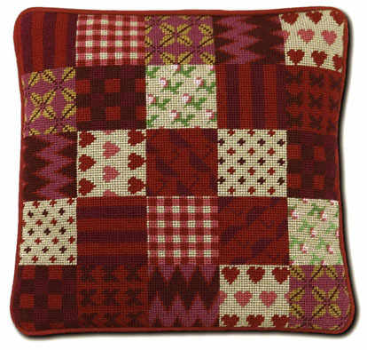 Red Patchwork Tapestry Kit