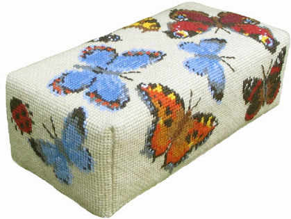 Tapestry Doorstop Kit  - Ecru Butterfly