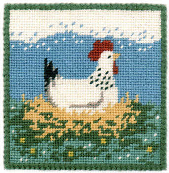 Small Tapestry Kit - Broody Hen 