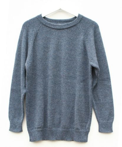 Crew neck pure alpaca jumper