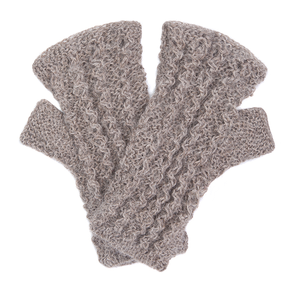 Alpaca fingerless mittens